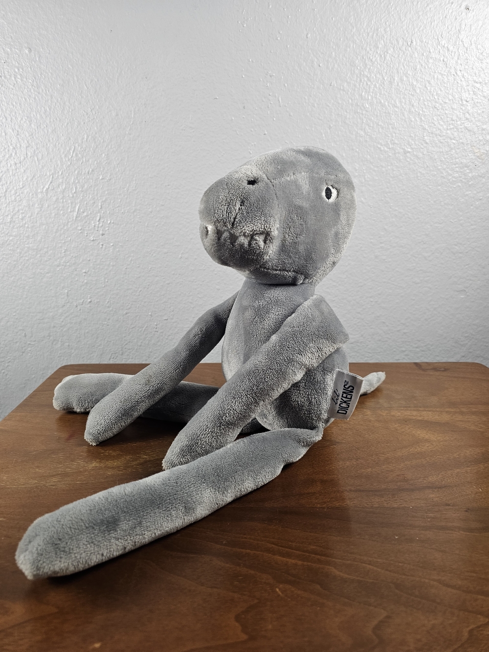 Lil Dickens Rare Gray Dinosaur 20” Plush Stuffed Animal HTF Cuddly Washable